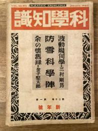 科学知識　　第20巻第1号 昭和15年新年号　防雪科学陣　波動幾何学/余の懐旧録　他