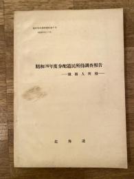 昭和26年度　分配道民所得調査報告　附、個人所得