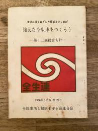 生活に深くねざした要求ををとりあげ 強大な全生連をつくろう　第12回総会砲身