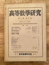 高等数学研究 第10巻第3号　昭和16年3月