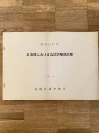 昭和33年度　北海道における品目別輸送形態　札幌鉄道管理局