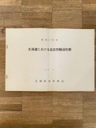 昭和37年度　北海道における品目別輸送形態　札幌鉄道管理局
