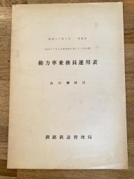 昭和37年10月改正 動力車乗務員運用表 国鉄釧路鉄道管理局池田機関区