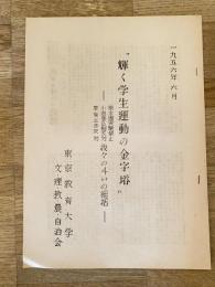1956年6月 東京教育大学自治会 輝く学生運動の金字塔 原水爆実験禁止/小選挙区制反対/教育三法反対 我々の斗いの総括