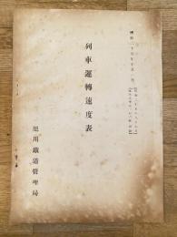 昭和25年10月1日 国鉄旭川鉄道管理局　列車運転速度表