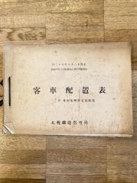 昭和25年10月1日改正 国鉄札幌鉄道管理局　客車配置表 附：車両名稱別定員便覧　昭和25年9月札鉄達乙第1200号別冊