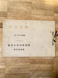 昭和8年3月 札幌市西創成尋常小学校　卒業記念アルバム