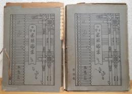 日本建築圖集 【上(114枚)・下(116枚)】 2冊 ※状態悪※