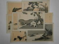 山水動物 古画集覧　名家珍蔵　全8枚共