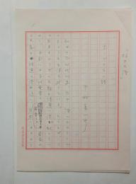 中村真一郎自筆草稿「思いがけない詩」　