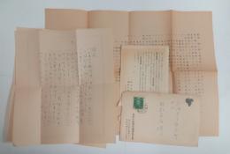 築地小劇場史編纂の経過報告（北村喜八宛・封筒付）　