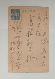三好十郎自筆葉書（高橋新吉宛）　