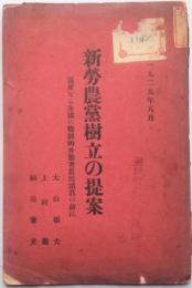 新労農党樹立の提案　親愛なる全国の戦闘的労働者農民諸君の前に