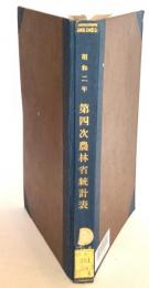 昭和2年第四次農林省統計表　　
