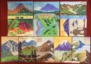 趣味の山岳版画家・成川茂雄　木版画賀状、見舞い　10枚一括