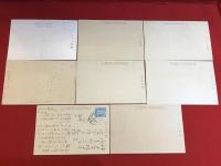 鹿子木孟郎　絵葉書（ポストカード）8枚一括　内2枚図案面に印、1枚使用済み