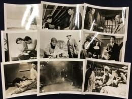 ＜映画スチール写真＞「あゝ声なき友」渥美清ほか ９枚一括（少反り）