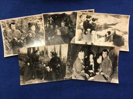 ＜戦前映画スチール写真＞作品・俳優共不詳　5枚一括