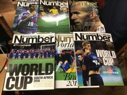 スポーツ・グラフィック・ナンバー・プラス（Number PLUS） サッカーワールドカップ　特集号6冊一括　「フランス98　ビジュアル完全保存版」（1998年）／「ワールドカップ2002（日韓）　永久保存版　6月の輝き。」（2002年）／「ドイツW杯永久保存版」（2006年）／「完全保存版　南アフリカW杯総集編」（2010年）／「永久保存版　ブラジルW杯総集編」（2014年）／「永久保存版　ロシアW杯総集編」（2018年）