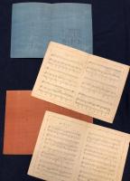 竹久夢二木版画表紙楽譜　『中山晋平民謡曲Ⅱ　出船の港』（1927年）『中山晋平民謡曲Ⅴ　鉾ををさめて』（1928年）　2冊一括　　　