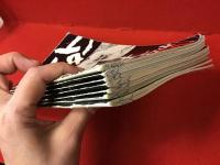 アートシアターパンフ No.1～No.37までのうち、①～⑰、⑲～㉛、㊱、㊲の計32冊一括　
※経年スレ多、内8冊（①③④⑤⑥⑦⑧㉒）に本文書き込み、⑲シール貼付、㊱ヌレヨレがある他、日付記入・記名のある号多数