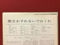 LP（レコード）歌をわすれないでおくれ　【協力サークル：落合フォーク倶楽部　墨田フォークソング連絡会議　田端フォーク村　東京経済大学「自由の樹」　中野フォーク横丁　フォーク集団「ねこじゃら詩」　フォーク集団「ペグ」】