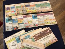 米「Los Angels Times」紙「PEANUTS（ピーナッツ）」73回（1986年3/16～1988年7/31ランダム）分＋その他6紙7回、計80回分一括　SNOOPY（スヌーピー）