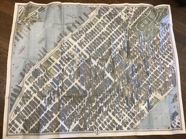 NEW YORK PICTURE MAP(Hermann Bollmannによるニューヨーク鳥瞰 NEW YORK PICTURE MAP(Hermann Bollmannによるニューヨーク鳥瞰