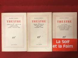 【仏語洋書】EUGÈNE IONESCO THÉÂTRE ウジェーヌ・イヨネスコ戯曲全集 Ⅱ、Ⅲ、Ⅳ巻のみ（全巻数不詳） ＜収録作品：②L'Impromptu de l'Alma アルマ即興、Tueur sans gages 無給の殺し屋、Le Nouveau Locataire 新しい借家人ほか／③Rhinocéros 犀、Le Piéton de l'air 空中歩行者、Délire à deux 二人で狂う、le tableau 絵ほか／④Le Roi se meurt 瀕死の王、Le soif et la Faim 飢えと渇きほか）3冊一括