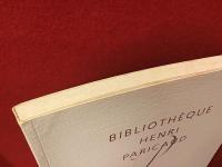 【仏語洋書】BIBLIOTHEQUE HENRI PARICAUD フランスのルリユール作家Henri Paricaudの作品目録