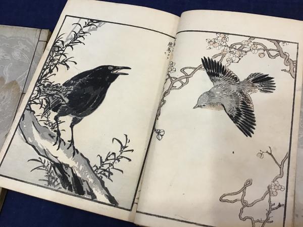 楳嶺百鳥画譜 天・地・人 3冊(筆者 幸野楳嶺) / 古本、中古本
