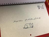 マッティ・ピックヤムサ作品集　フィンランドの日曜日の新聞から　後見返しにイラスト署名入り