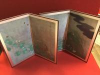 重要文化財「夏秋草図屏風」洒井抱一筆　ミニチュア（27.9cm×25.6×2枚）