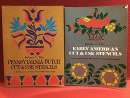 【洋書】「EarlyAmerican Cut & Use Stencils  54 Full-Size Stencils Printed On Durable Stencil Paper」（アーリーアメリカン時代の切って使えるステンシル集）「Pennsylvania Dutch Cut & Use Stencils  47 Full-Size Stencils Printed on Durable Stencil Paper」（ペンシルバニア・ダッチスタイルの切って使えるステンシル集）2冊一括