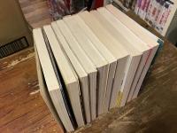 少年倶楽部文庫　10冊一括　5「吠える密林」（南洋一郎）、8「浮かぶ飛行島」（海野十三）、9「怪人二十面相」（江戸川乱歩）、12「亜細亜の曙」（山中峰太郎）、13「少年探偵団」（江戸川乱歩）、15「村の少年団」（佐々木邦）、29「魔海の宝」（南洋一郎）、30「トム君・サム君」（佐々木邦）、34「緑の無人島」（南洋一郎）、39「大東の鉄人」（山中峰太郎）