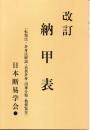 改訂　納甲表  （転類法・卦身法解説・表裏卦身・用神分類・他便覧付）