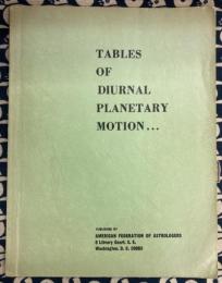 Tables of Diurnal Planetary Motion