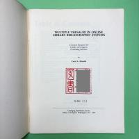 Multiple Thesauri in Online Library Bibliographic Systems