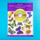 Full-Color Decorative Butterfly Illustrations CD-ROM and Book