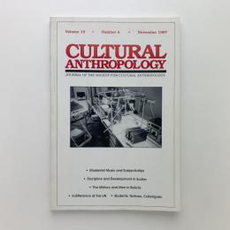 CULTURAL ANTHROPOLOGY　vol.12 no.4　Nov 1997