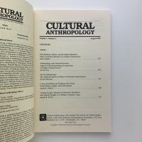 CULTURAL ANTHROPOLOGY　vol.7 no.3　Aug 1992