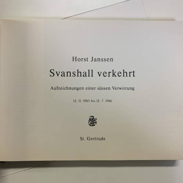 Svanshall verkehrt Horst Janssen ホルスト・ヤンセン作品集 / 古本