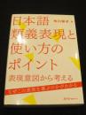 日本語類義表現と使い方のポイント　；　表現意図から考える