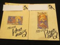 【サイン入り】ロードス島　修正原画集　上下2冊