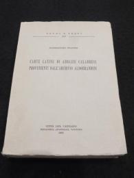 carte latine di abbazie calabresi provenienti dall'archivio aldobrandini