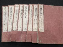 古刀銘尽大全　8冊(4巻欠)