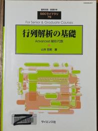 行列解析の基礎　Advanced線形代数（臨時別冊・数理科学SGCライブラリ79）　