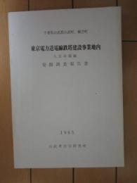 東京電力送電線鉄塔建設事業地内　八日市場線　発掘調査報告書　1983