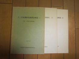 十三宝塚遺跡発掘調査概報(1～Ⅲ)　Ⅱの付図欠、