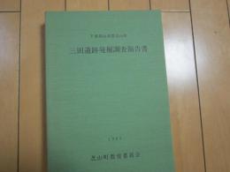 三田遺跡発掘調査報告書　ー千葉県山武郡芝山町ー